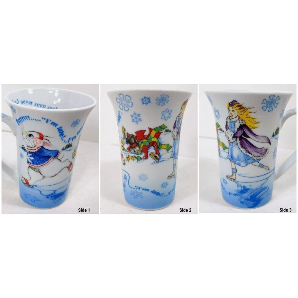 Alice in Winterland Cafe: Ice Skating - 12oz Winter Coffee/Tea Mug - Paul Cardew
